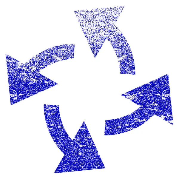 Setas centrífugas Grunge texturizado ícone — Vetor de Stock