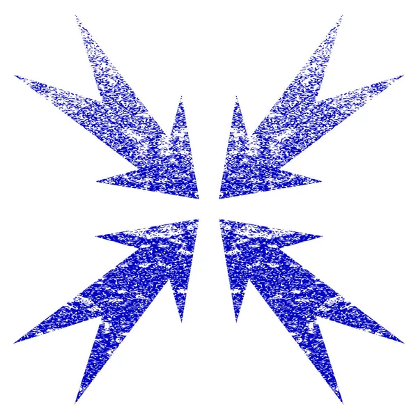 Flechas de compresión Grunge Icono texturizado — Vector de stock