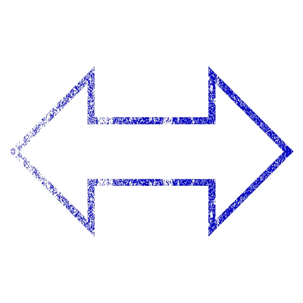 Échange Horizontal Grunge Texturé Icône — Image vectorielle
