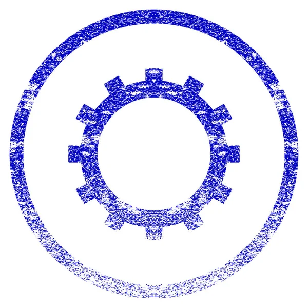 Gear Grunge Icône texturée — Image vectorielle