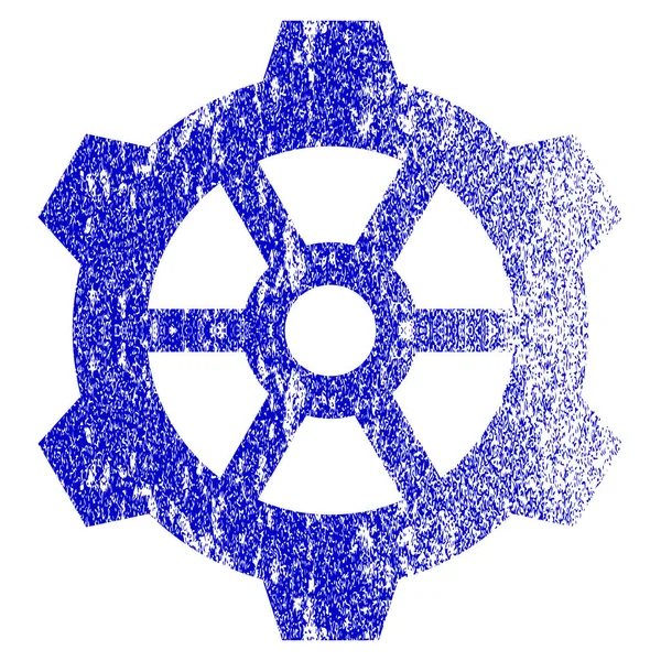 Gear Grunge текстурована піктограма — стоковий вектор