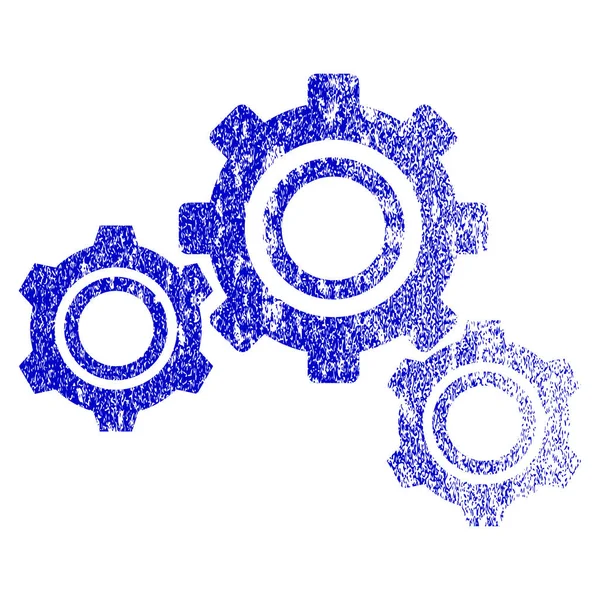 Gears Grunge Textured Icon — Stock Vector