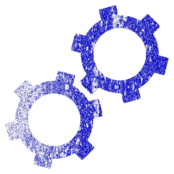 Gears Grunge Icône texturée — Image vectorielle