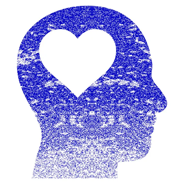 Amoureux tête Grunge texture icône — Image vectorielle