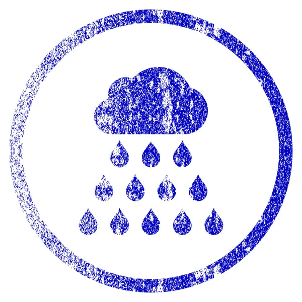 Icône texturée grunge nuage de pluie — Image vectorielle