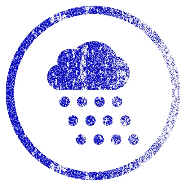 Icône texturée grunge nuage de pluie — Image vectorielle