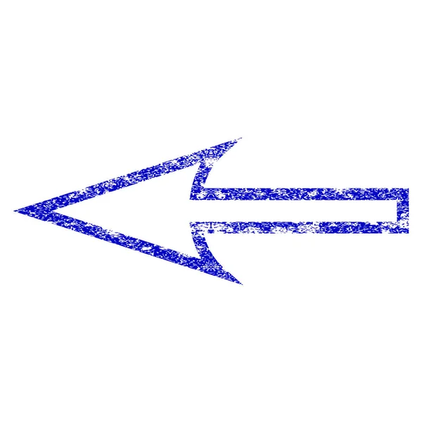 Sharp Arrow Left Grunge Textured Icon — Stock Vector