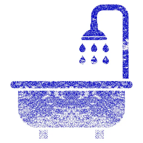Shower Bath Grunge Textured Icon — Stock Vector