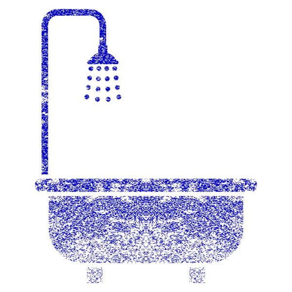 Chuveiro banho grunge texturizado ícone — Vetor de Stock