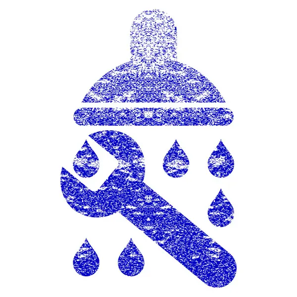 Shower Plumbing Grunge Textured Icon — Stock Vector