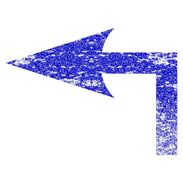 Tournez à gauche Grunge Textured Icon — Image vectorielle