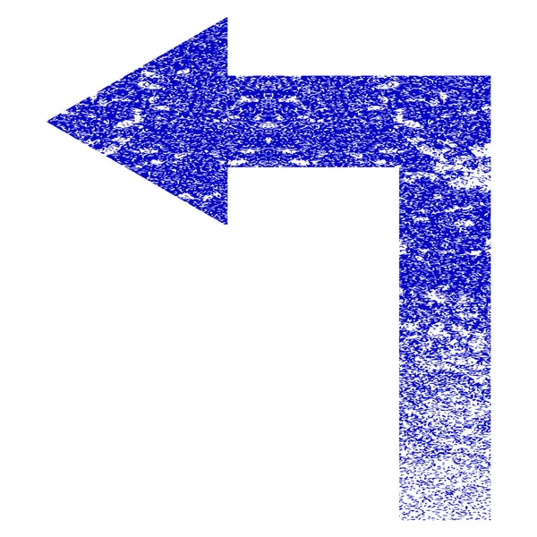 Turn Left Grunge Textured Icon — Stock Vector