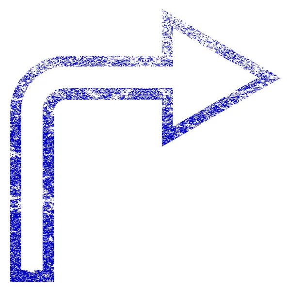 Rechts abbiegen Grunge texturierte Symbol — Stockvektor