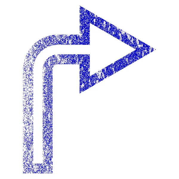 Sla rechtsaf Grunge getextureerde pictogram — Stockvector