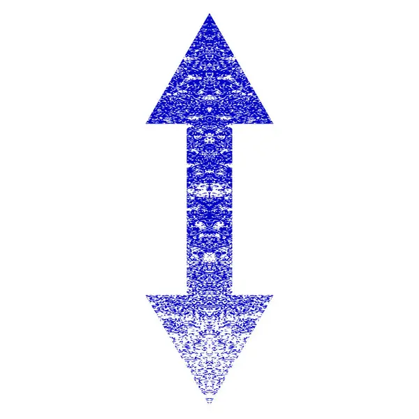 Vertikales Flip Grunge texturiertes Symbol — Stockvektor