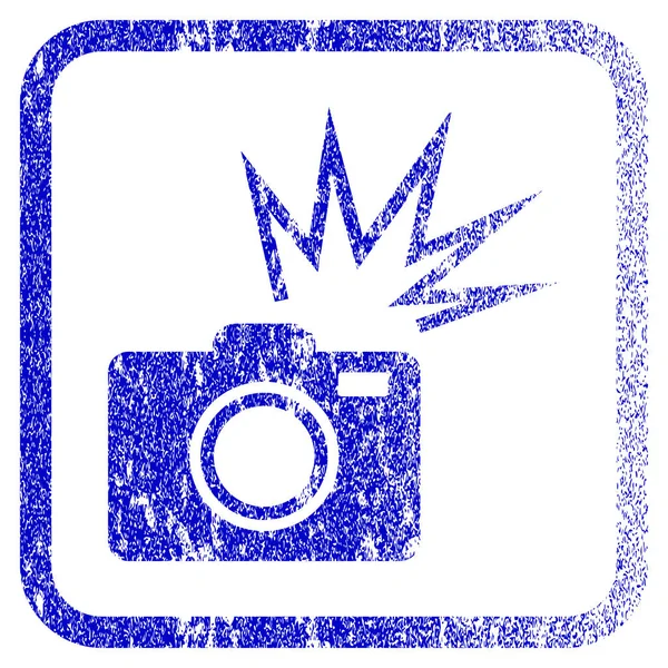 Câmera Flash emoldurado ícone texturizado — Vetor de Stock