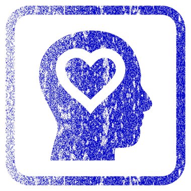 Kafa aşık dokulu simgesi çerçeveli