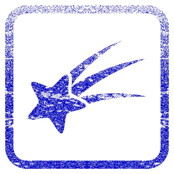 Icône texturée encadrée par étoile tombante — Image vectorielle