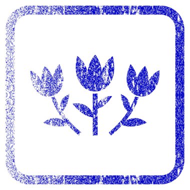 Lale çiçek dokulu simgesi çerçeveli