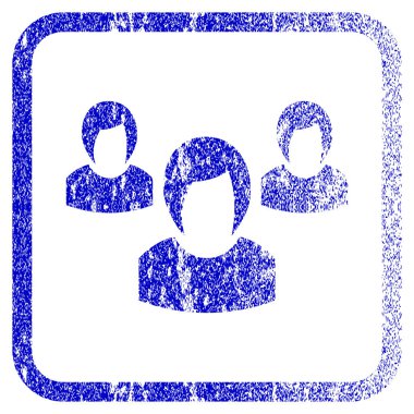 Çerçeveli kadın grup simgesi dokulu