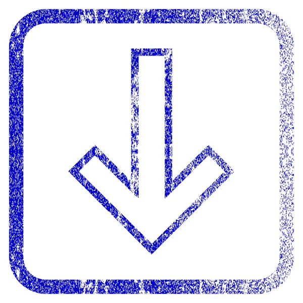 Arrow Down Framed Textured Icon — Stock Vector