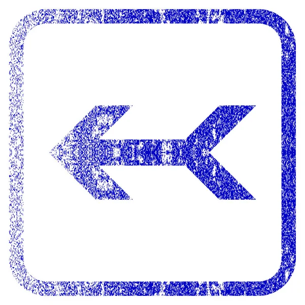 Seta esquerda emoldurado ícone texturizado — Vetor de Stock