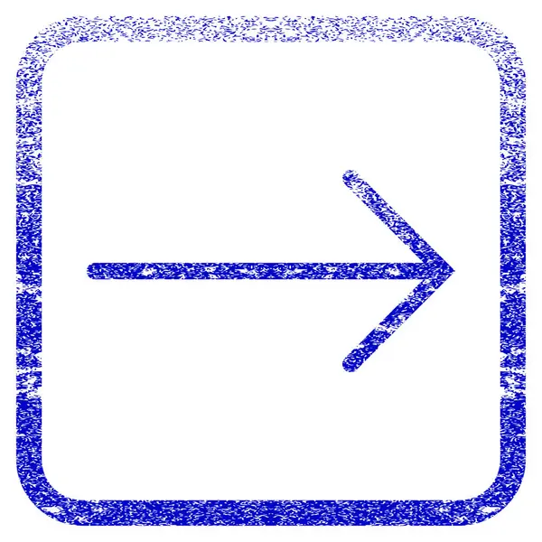 Šipka vpravo zarámovaný texturou ikonu — Stockový vektor