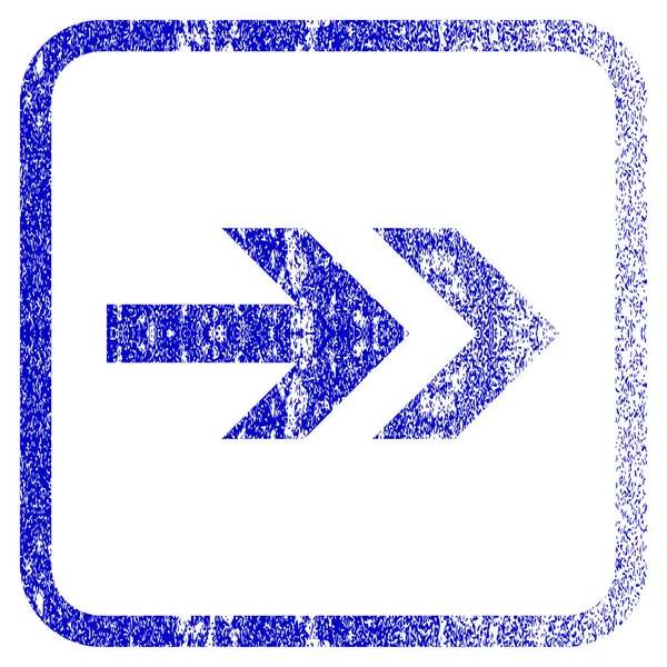 Pfeil rechts gerahmt texturiertes Symbol — Stockvektor