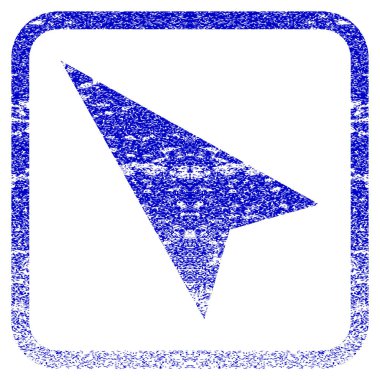 Çerçeveli ok ucu sol yukarı simgesi dokulu