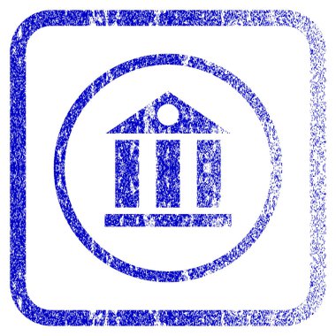 Banka Binası çerçeveli simgesi dokulu