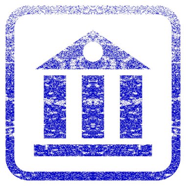 Banka Binası çerçeveli simgesi dokulu