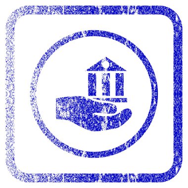 Banka hizmet dokulu simgesi çerçeveli