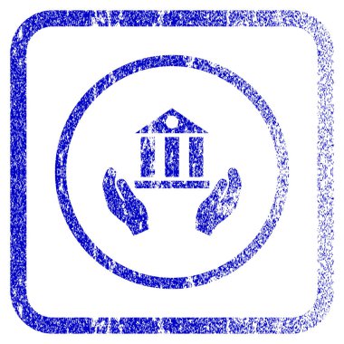 Banka hizmet dokulu simgesi çerçeveli