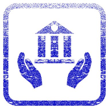 Banka hizmet dokulu simgesi çerçeveli