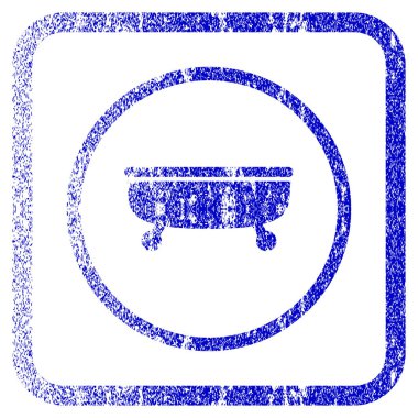 Çerçeveli küvet simgesi dokulu