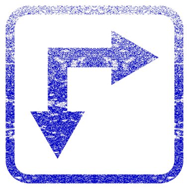 Bifurkasyon ok sağ aşağı dokulu simgesi çerçeveli