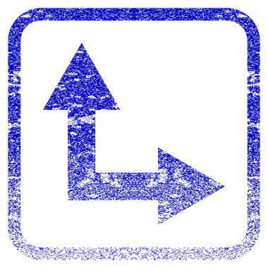 Bifurkasyon ok sağ kadar dokulu simgesi çerçeveli