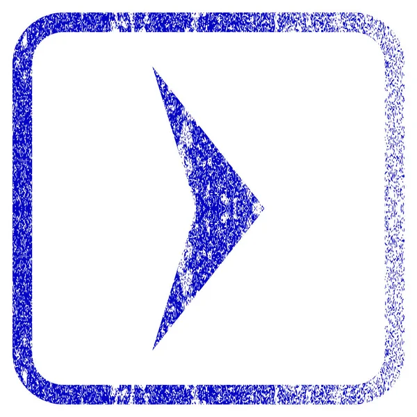 Icono texturizado enmarcado derecho de la punta de flecha — Vector de stock