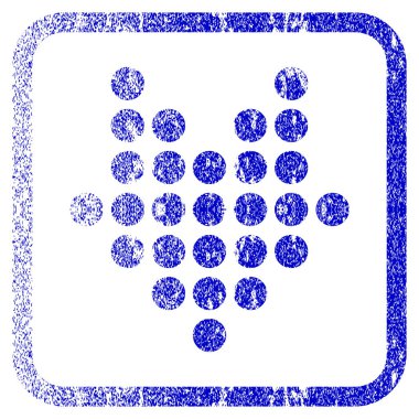 Noktalı ok aşağı çerçeveli dokulu simgesi