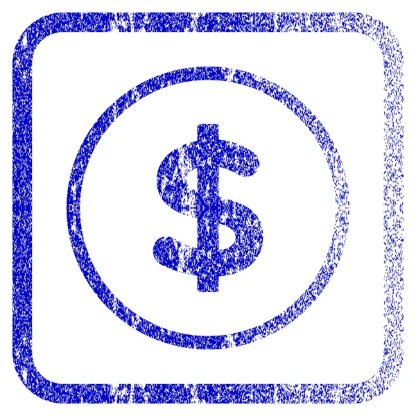 Dolar oprawione teksturowanej ikona — Wektor stockowy