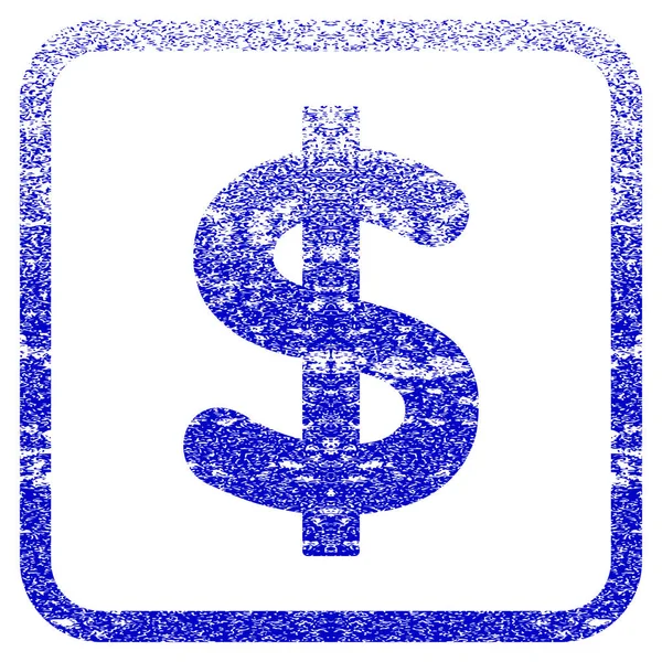 Dollar Framed Textured Icon — Stock Vector