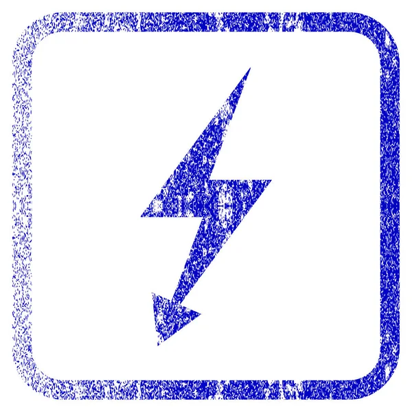 Elektrische Strike ingelijst getextureerde pictogram — Stockvector