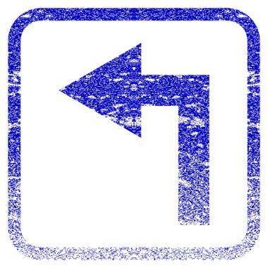 Turn sol çerçeveli simgesi dokulu