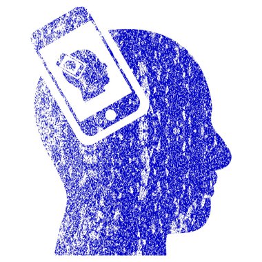 Smartphone kafa eklenti özyineleme dokulu simgesi