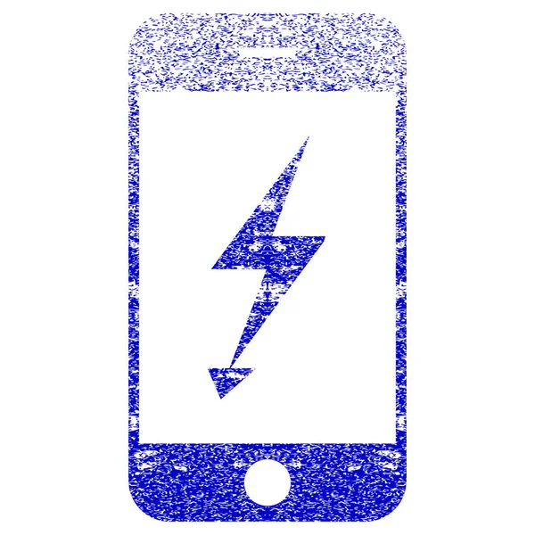Electric Mobile Phone Textured Icon — Stock Vector