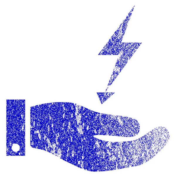 Getextureerde handpictogram elektriciteit voorziening — Stockvector