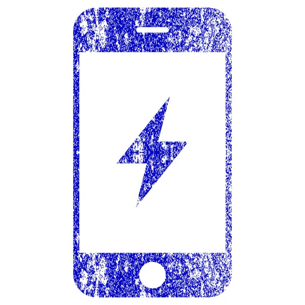 Smartphone Electricity Textured Icon — Stock Vector