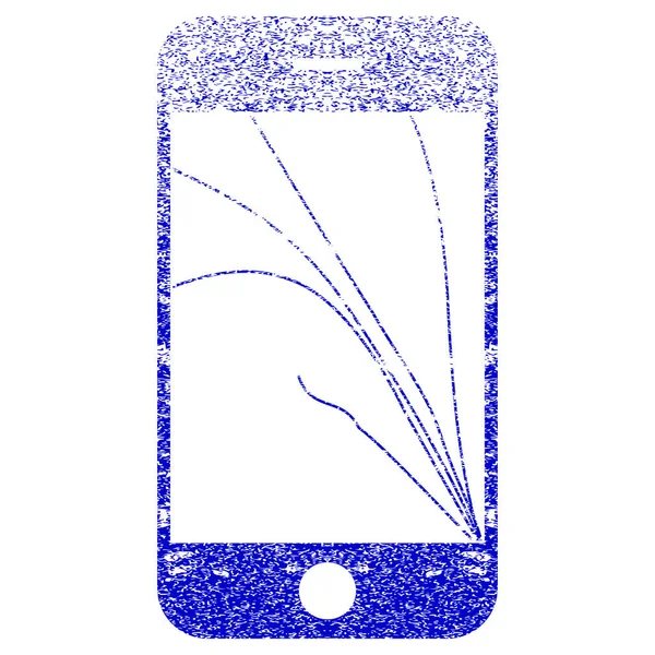 Smartphone écran fissures texture icône — Image vectorielle