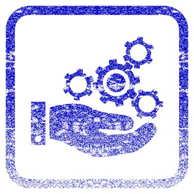 Mekanik Servisi dokulu simgesi çerçeveli