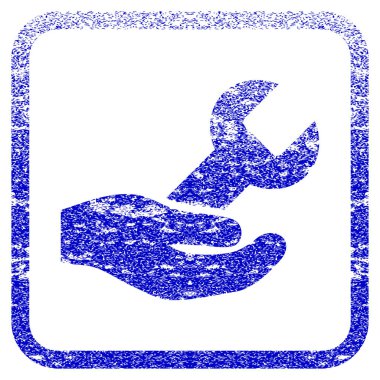 Çerçeveli tamir servisi simgesini dokulu